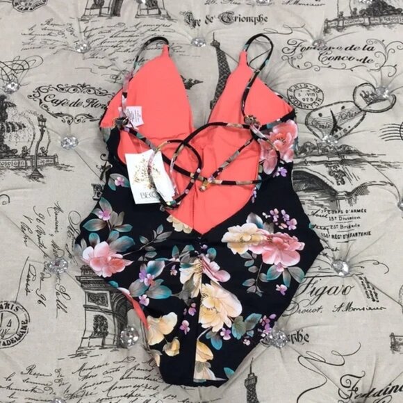 Becca Rebecca Virtue Caroline Shirred Swimsuit - Picture 6 of 8